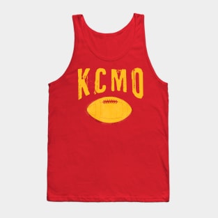 KCMO Kansas City Missouri MO with Football Tank Top